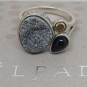 Silpada Sterling Silver 925 Crystal Cave Druzy Quartz Ring R3132 Sz 9 NEW